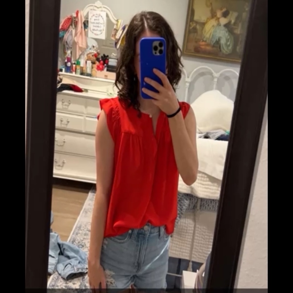 Red LOFT blouse